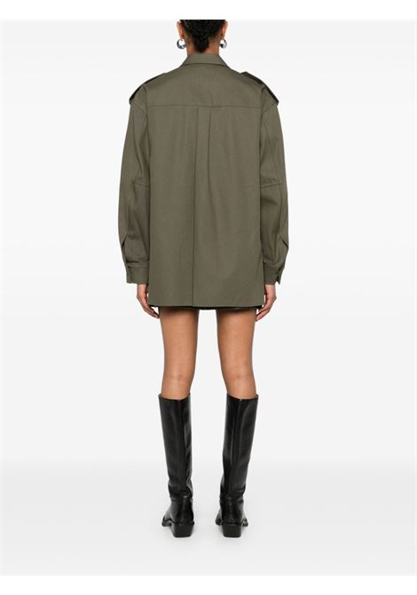 Tuta corta in twill in verde Alexander wang - donna ALEXANDER WANG | 1WC4246691305